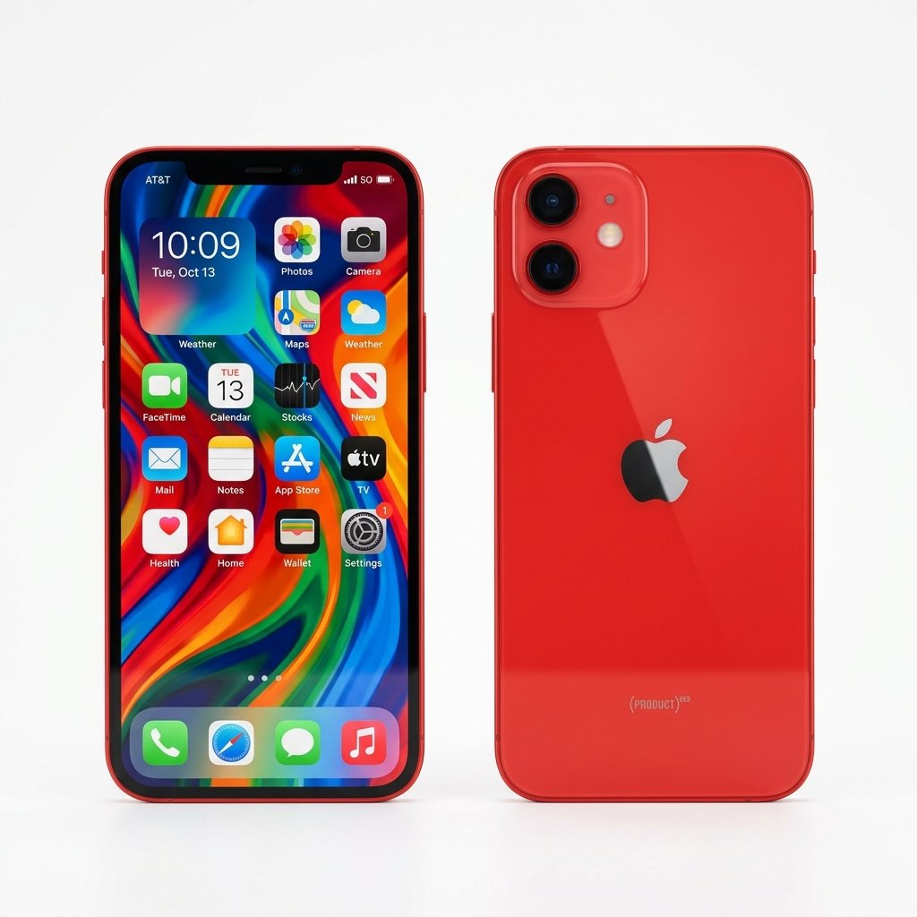 Apple iPhone 12 64GB Vermelho (Frente e Trás)